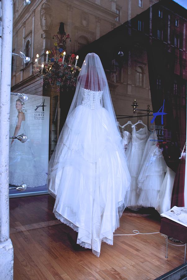 Wedding Dress Window Display Photograph by Eric Tressler