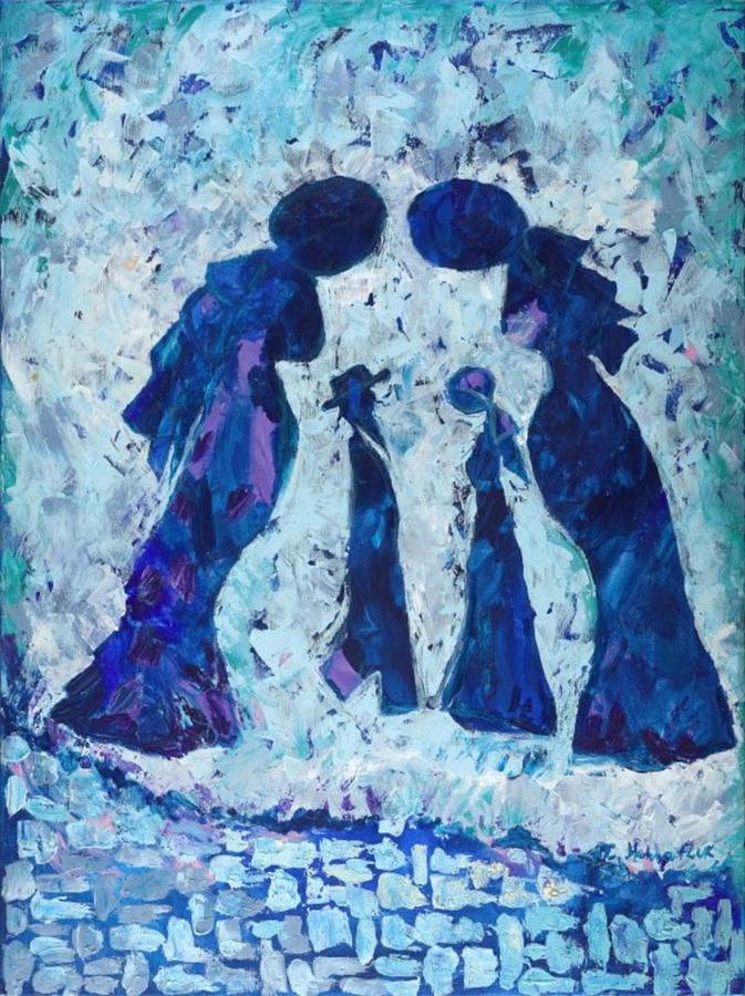 Abstract Painting - Wedding by Hanna Fluk