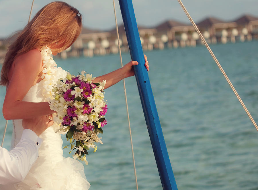 Wedding in Maldives Photograph by Jenny Rainbow