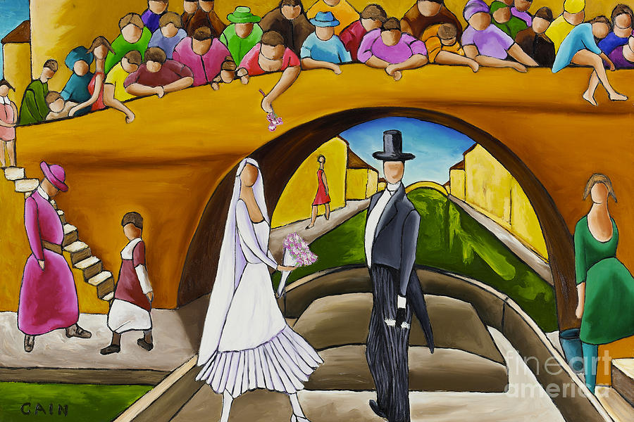 Wedding On Barge Painting by William Cain Wedding On Barge Painting by William Cain