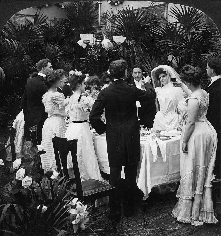 Wedding Party, 1904 Photograph by Granger