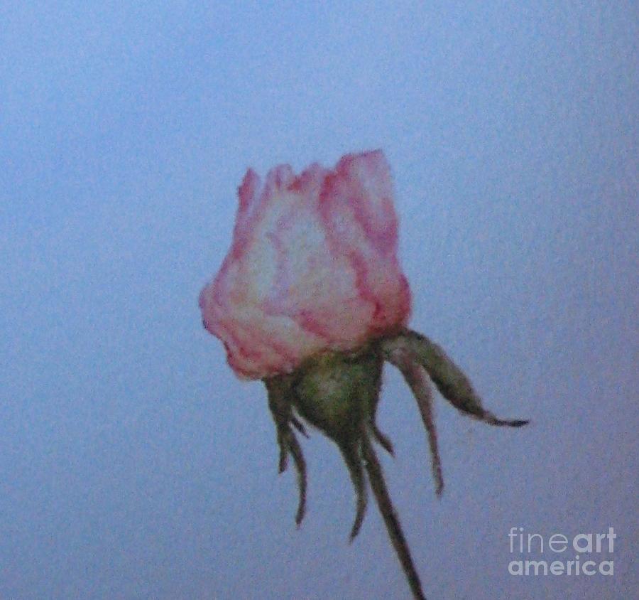 Wedding Rose Painting by Laura Hamill