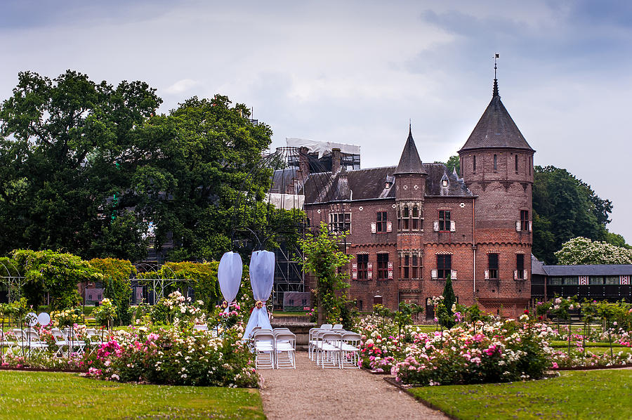 Castle Photograph - Wedding Setting in De Haar Castle. Utrecht by Jenny Rainbow