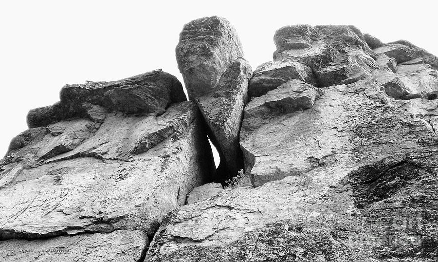 Wedged Rock Photograph by Robert ONeil