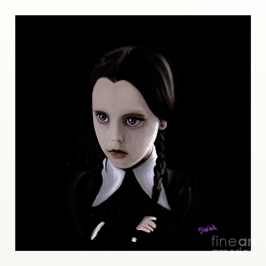 Wednesday Addams Digital Art By Sky Wonders - Pixels Merch