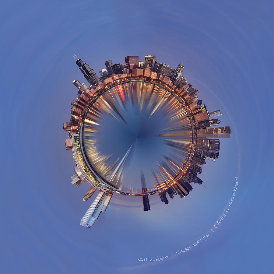 Wee Chicago Sunrise Planet Photograph by Nikki Marie Smith