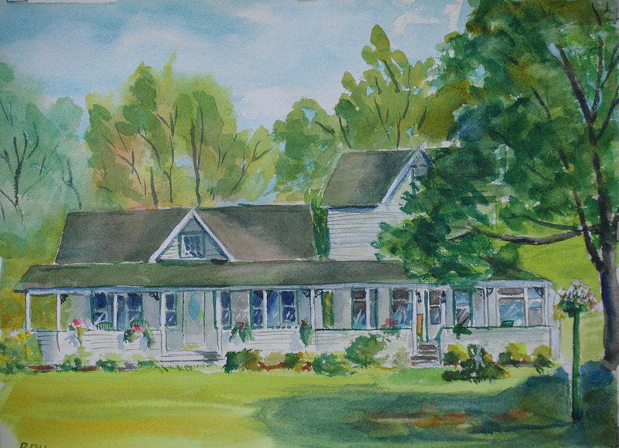 Weekend Retreat Point Salubrious Painting by Robert P Hedden - Fine Art