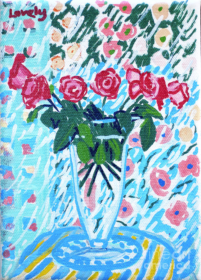 Weekend Roses Painting by Candace Lovely