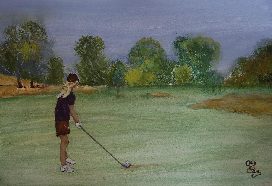 Weekends were made for Golf Painting by Carole Robins