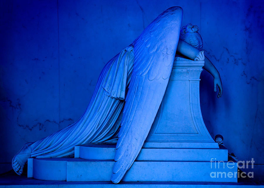 New Orleans Photograph - Weeping Angel Statue by Jerry Fornarotto
