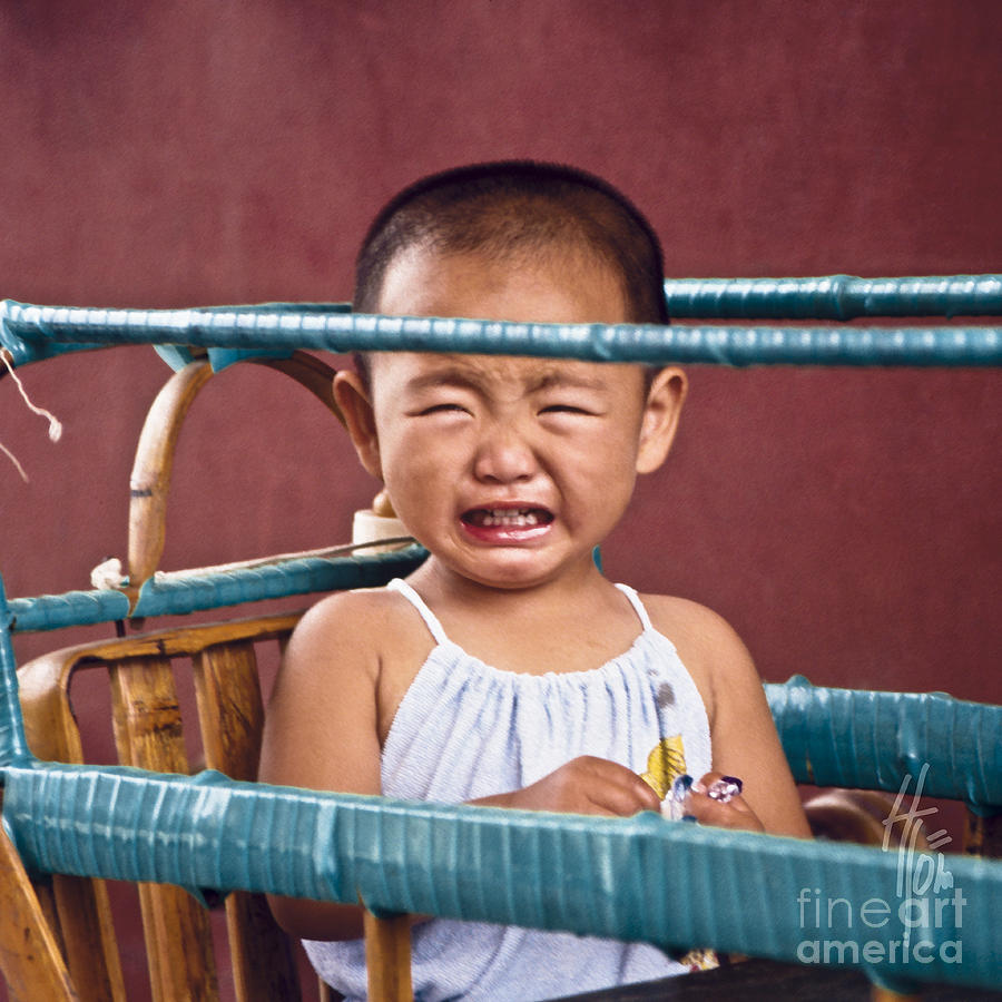 Weeping Baby in his Buggy Photograph by Heiko Koehrer-Wagner