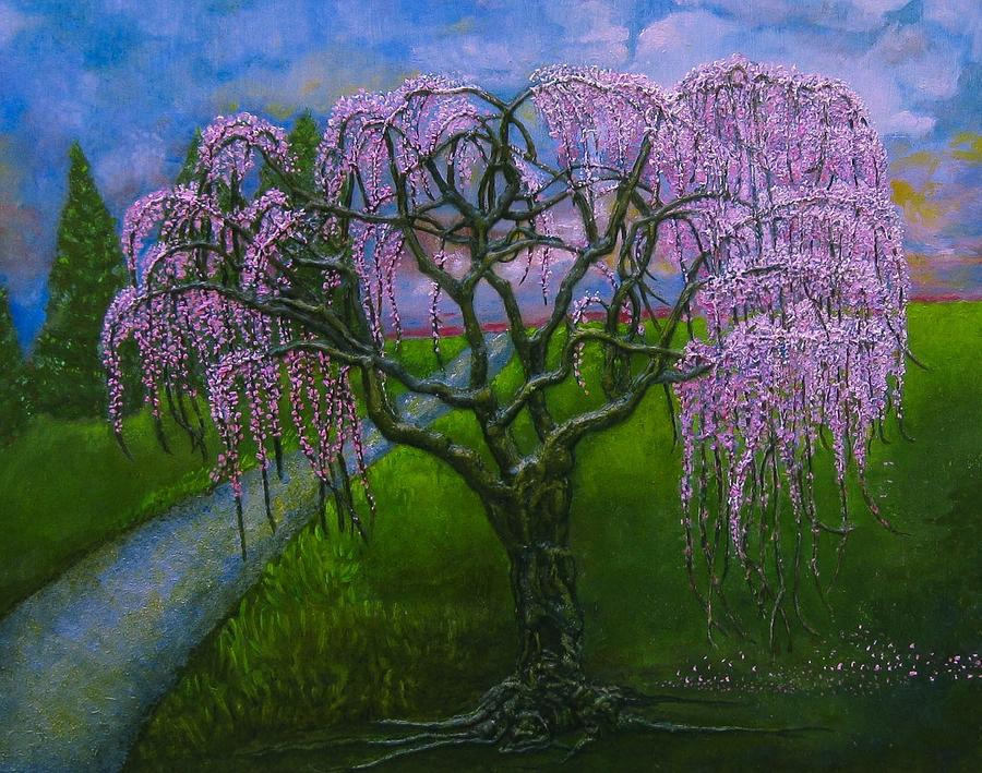 weeping cherry tree drawing