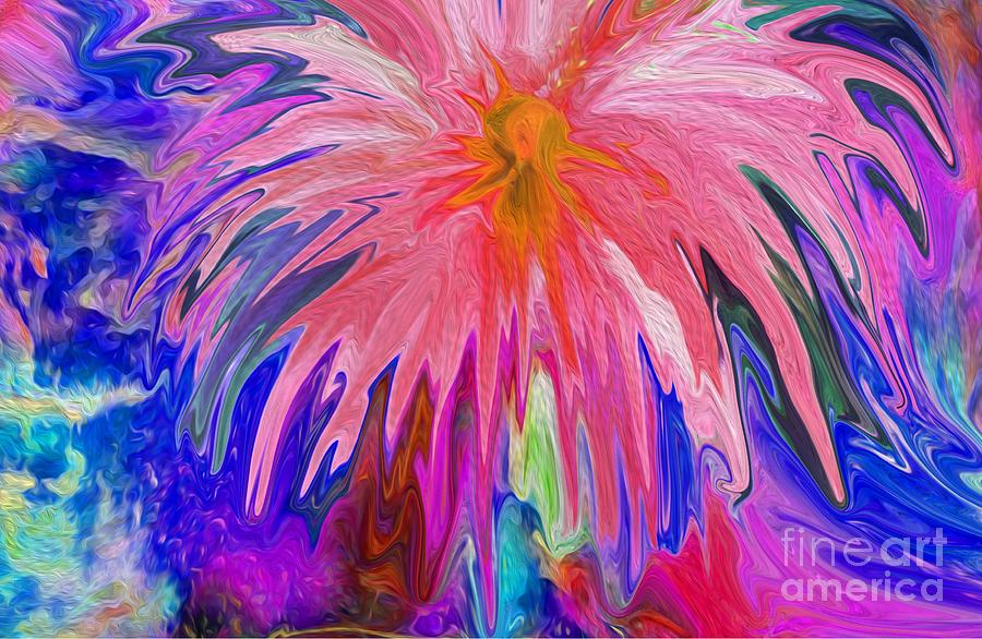 Abstract Painting - Weeping Flower Of Love by Sherris - Of Palm Springs