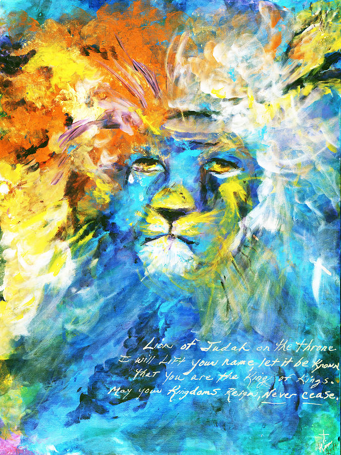 Jungle Painting - Weeping Lion of Judah by Kim Layton