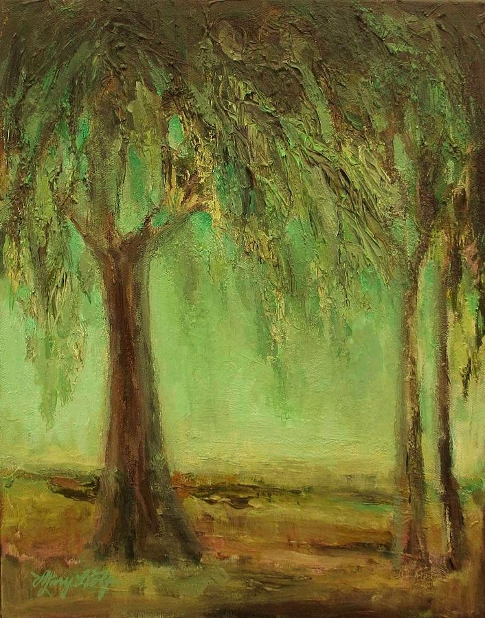 Weeping Willow Painting by Mary Wolf