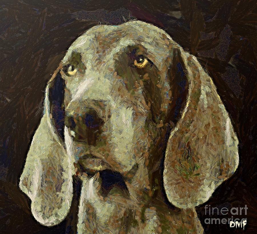 Weimaraner dog Painting by Dragica  Micki Fortuna
