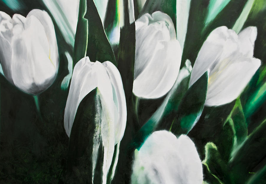 Tulip Painting - Weisse Tulpen III by Eckhard Besuden