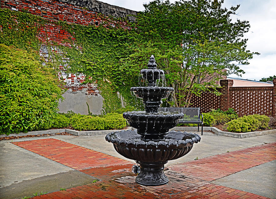 Welch Park Fountain Photograph by Linda Brown