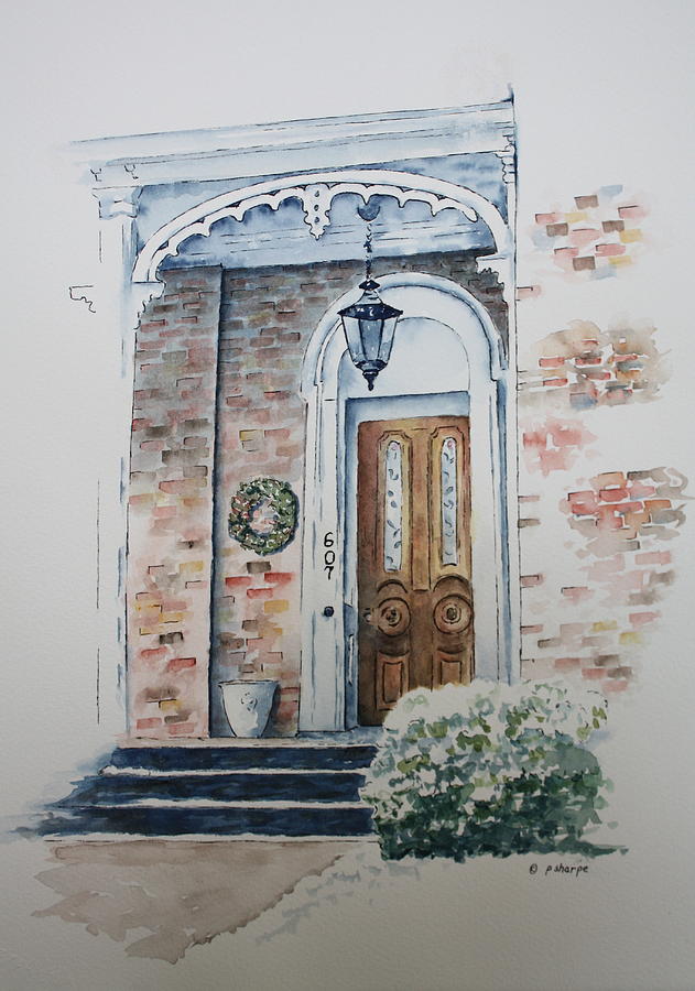 Welcome Christmas Painting by Patsy Sharpe
