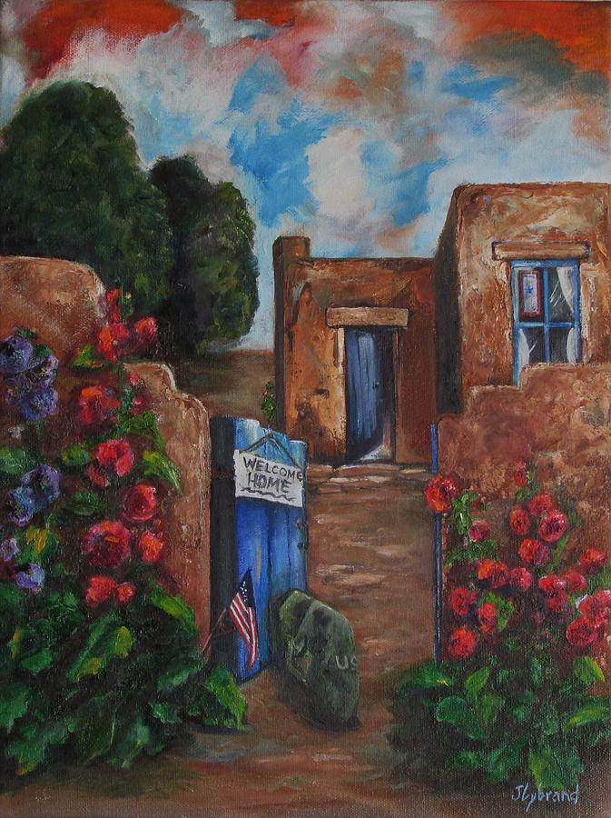 Flower Painting - Welcome Home by Judy Lybrand