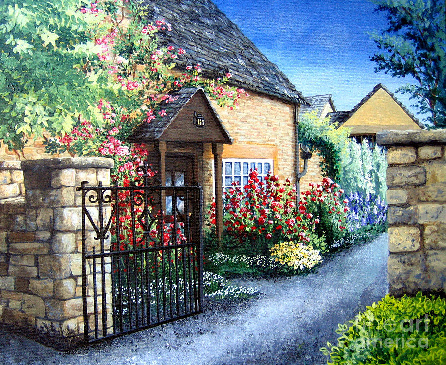 Flower Painting - Welcome Home by Mary Palmer