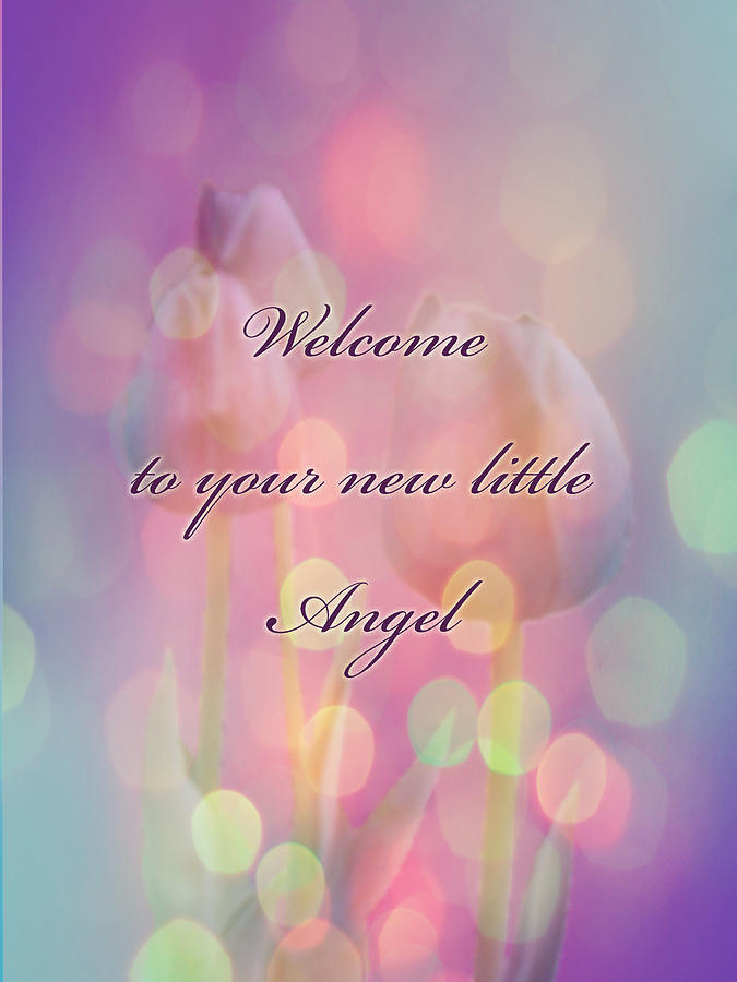 Welcome New Baby Greeting Card - Tulips Photograph by Carol Senske