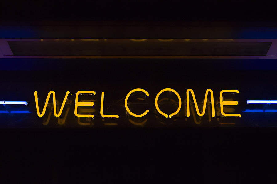 Welcome sign Photograph by Image Source