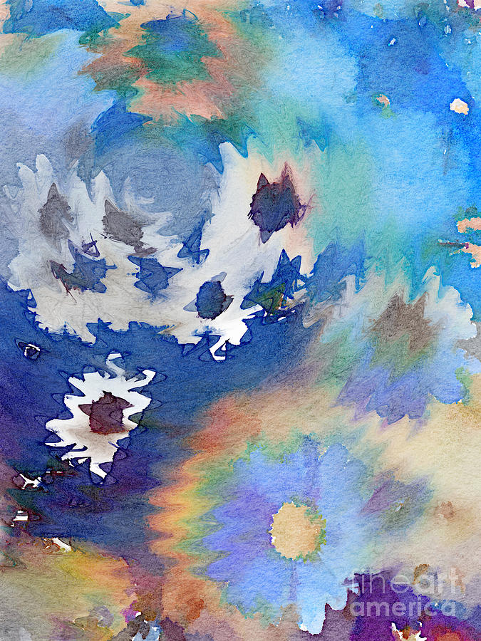 Welcome Spring Abstract Floral Digital Watercolor Painting 2 Digital Art by Beverly Claire Kaiya