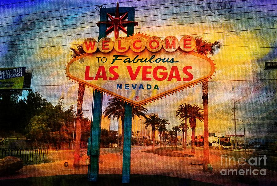 Welcome to Las Vegas Essential Textures Photograph by Michael Moriarty ...