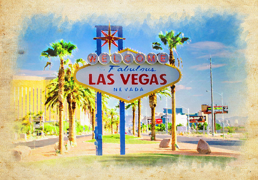 Vintage Photograph - Welcome To Las Vegas by Ricky Barnard