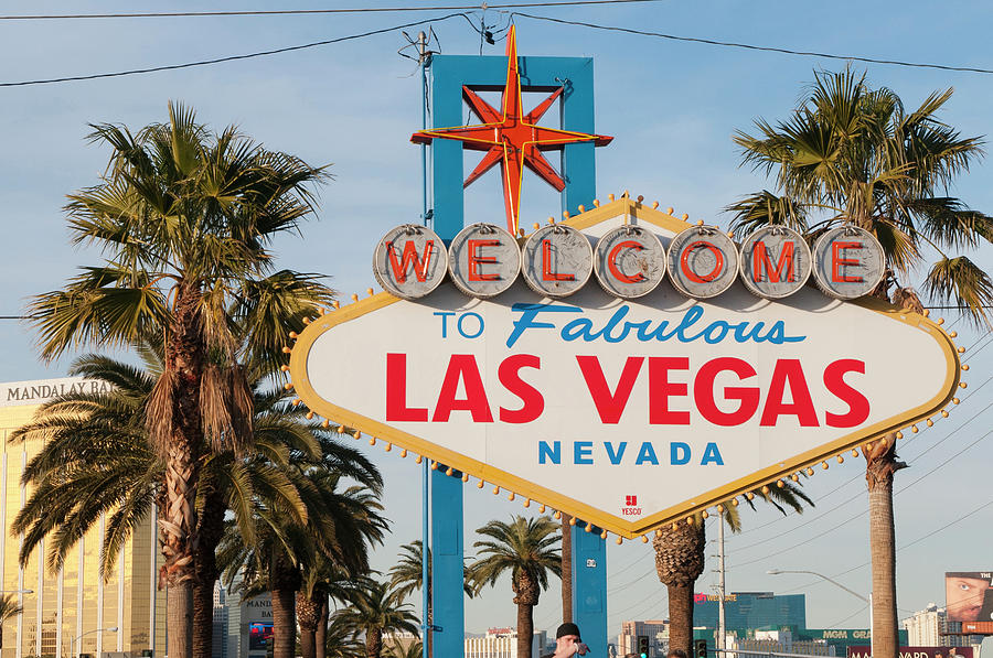 Las Vegas Photograph - Welcome To Las Vegas Sign, Las Vegas by Michael Defreitas