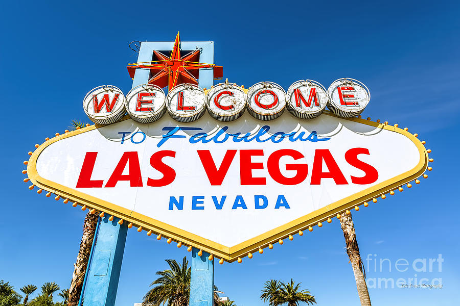 Welcome to Las Vegas Sign Vibrant Photograph by Aloha Art