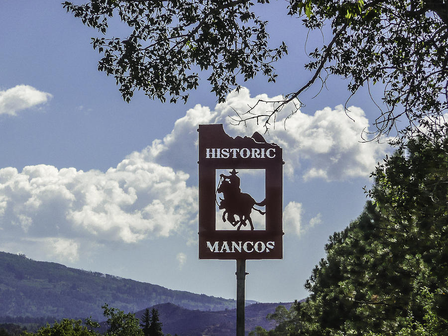 Welcome to Mancos Colorado Sign Photograph by Karen Stephenson