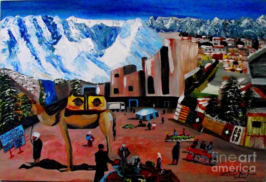 Welcome to Morocco Painting by Jayne Kerr 