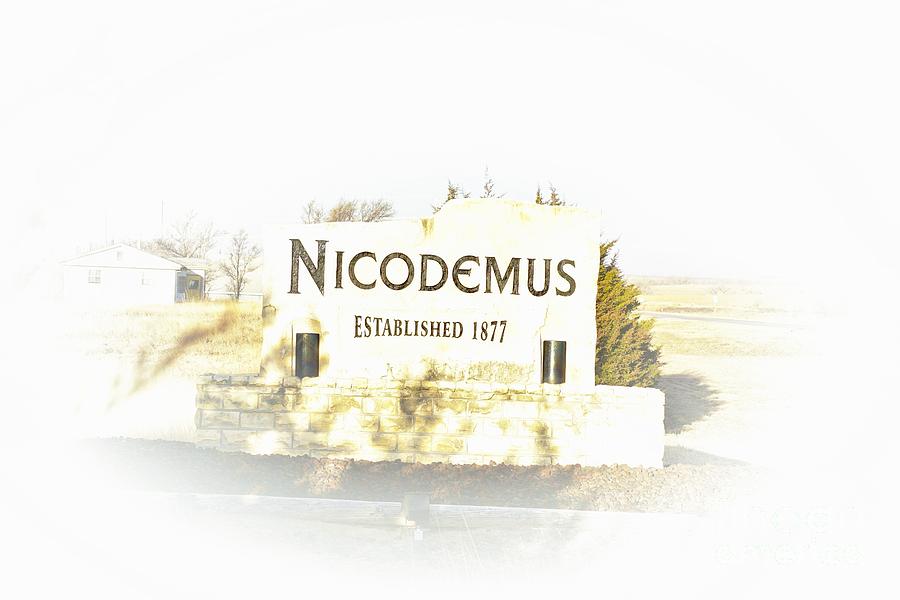 Welcome to Nicodemus Kansas Photograph by Merle Grenz