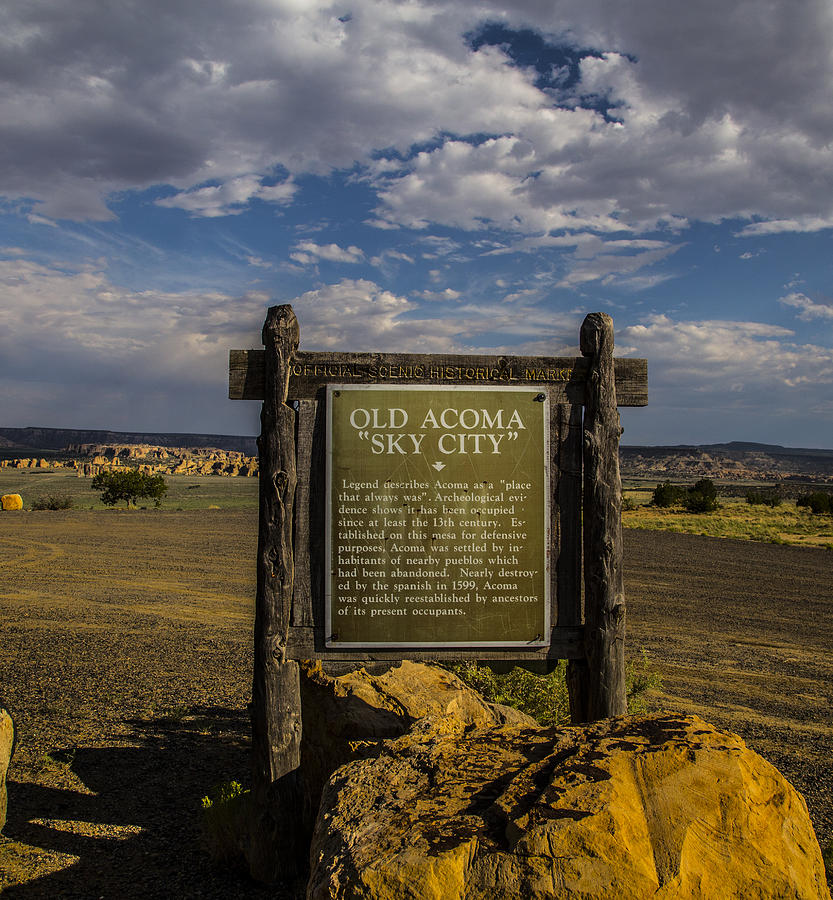 Welcome to Old Acoma Photograph by Angus HOOPER III - Fine Art America