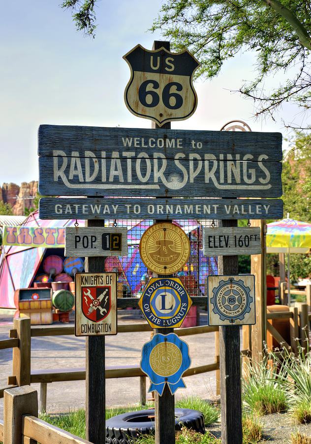 Vintage Photograph - Welcome To Radiator Springs by Ricky Barnard