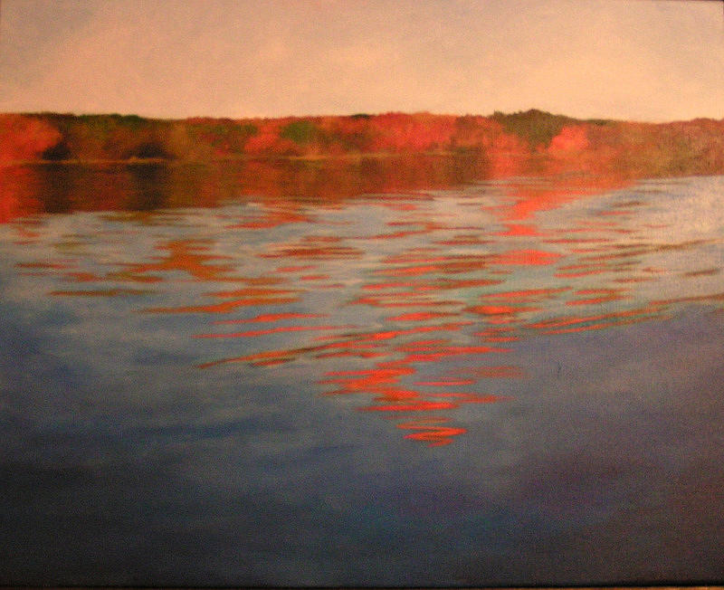 Fall Painting - Welcome to the Lake by Susan M Fleischer
