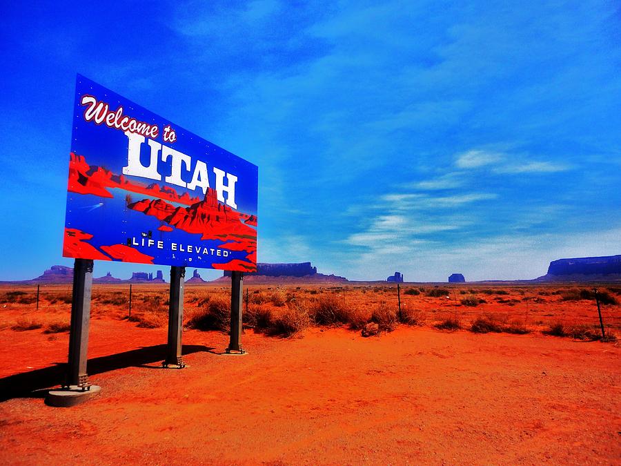 Welcome to Utah Photograph by Benjamin Yeager
