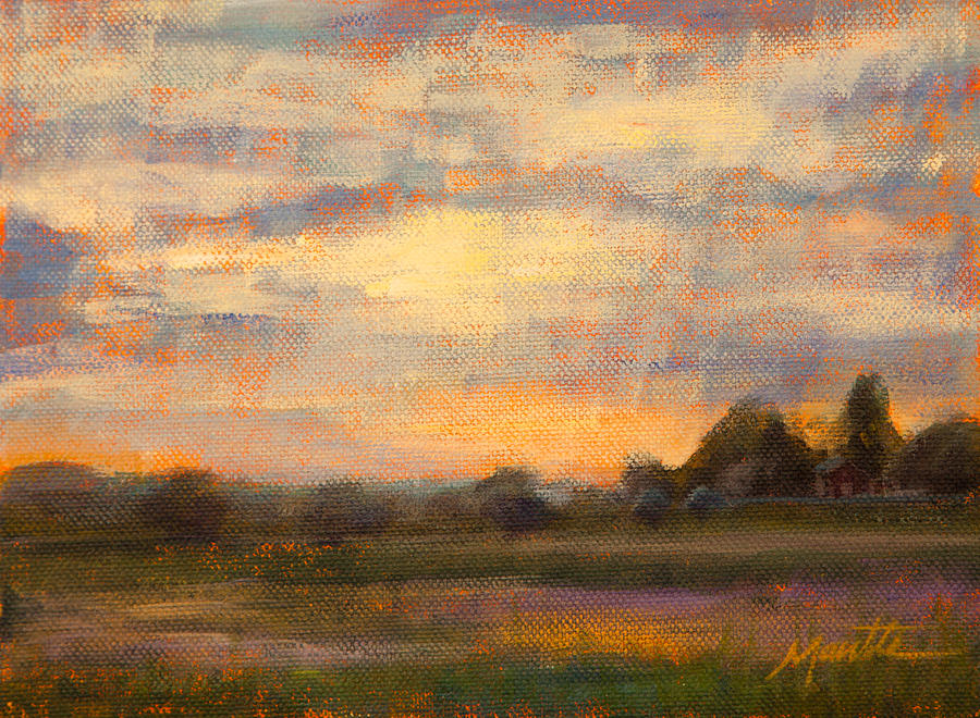 Sunset Painting - Weld County by Athena Mantle