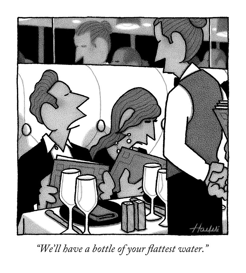 Well Have A Bottle Of Your Flattest Water Drawing by William Haefeli