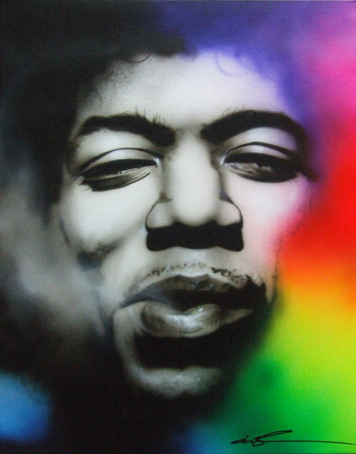 Jimi Hendrix Painting - Well I Stand Up Next to a Mountain by Christian Chapman Art Jimi Hendrix Painting - Well I Stand Up Next to a Mountain by Christian Chapman Art