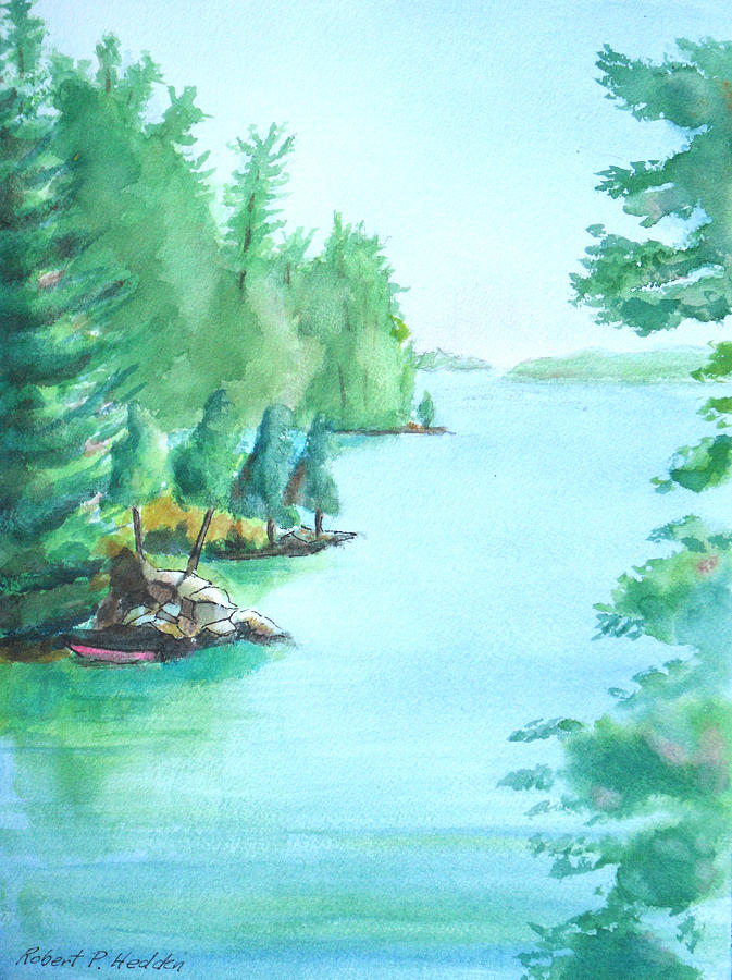 Wellesley Island State Park Campers Cove Painting by Robert P Hedden