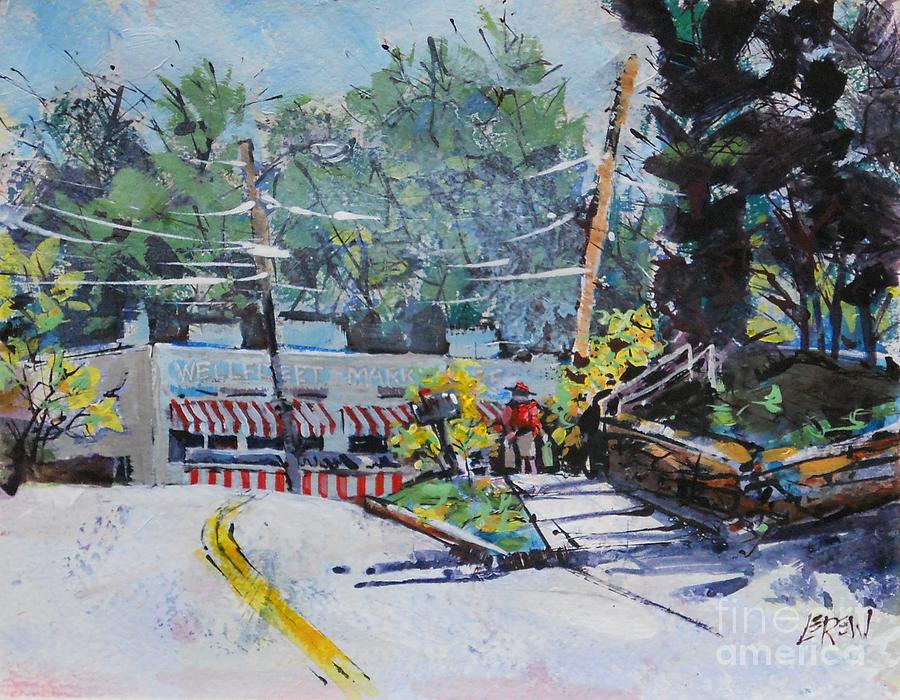 Impressionism Painting - Wellfleet Marketplace by Larry Lerew