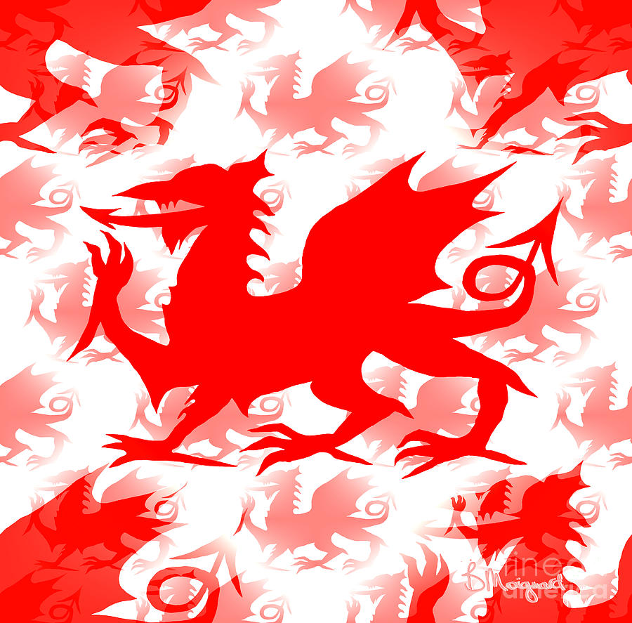 Welsh Dragon Digital Art by Barbara Moignard | Fine Art America