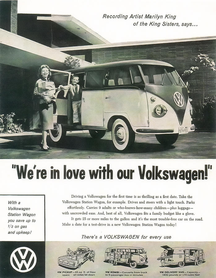 Were in Love With Our Volkswagen Digital Art by Georgia Clare
