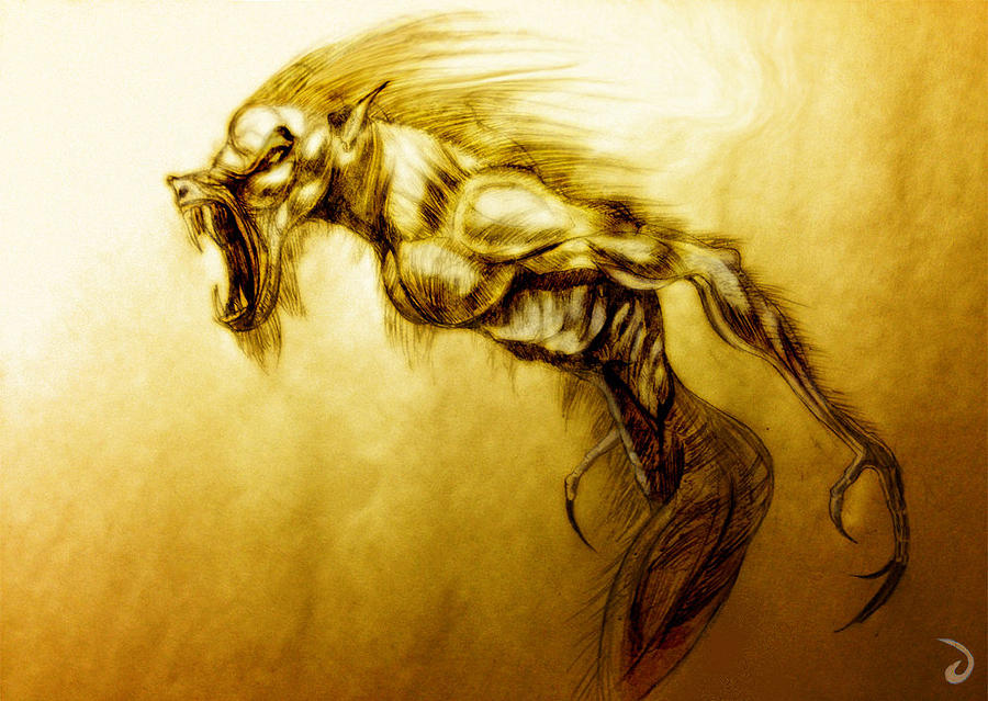 Marvel Painting - Werewolf  by Jazzboy 