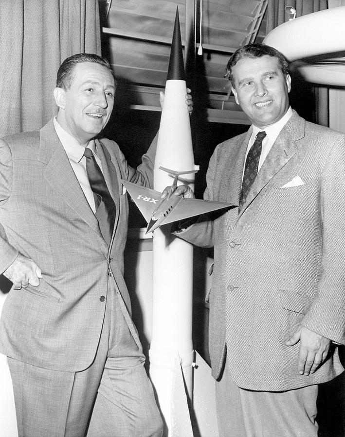Wernher Von Braun And Walt Disney Photograph by Nasa/marshall Space Flight Center