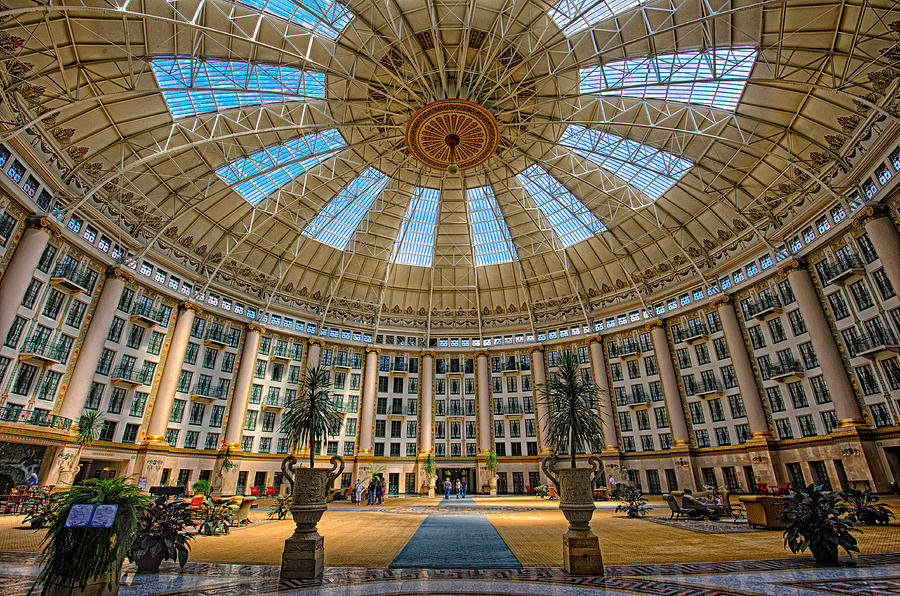 America Photograph - West Baden Hotel Lobby-Indiana by Ken Cave