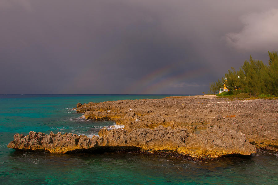 West Bay Triple Rainbow Photograph by Brenda Jacobs